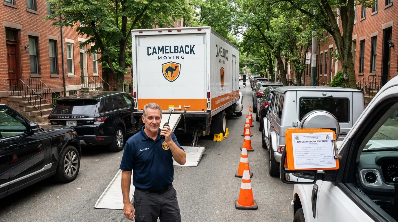City street loading permit setup in Vienna, VA
